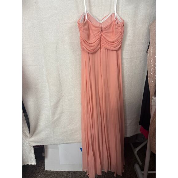 BN #604 Betsy & Adam Peach Strapless Evening Gown - Size 10 - Picture 4 of 4
